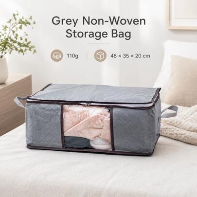 1/3/5个装家用衣物收纳袋，家用可折叠收纳整理袋，适用于家居整理、衣物、被子、毛衣、床上用品、卧室、枕头和衣柜的收纳整理。
