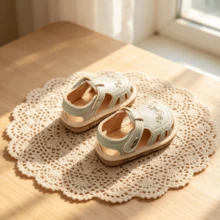 Infant Soft Bottom Comfortable Prewalker Shoes, Cartoon Cute Squeaky Shoes, Spring/Summer - Green - View 5