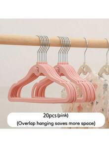20pcs/10pcs/1pc Non-Slip Velvet Children's Clothes Hangers, Space-Saving Baby/Toddler Wardrobe Organizer Racks - Multicolor 1 - View 12
