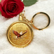 2026 America 250th Anniversary Keychain For Men Women, Alloy Metal Commemorative Keyring With 1776-2026, Heavy Duty Corrosion Resistant Keychain, Meaningful Patriotic Gift For History Lovers Dad Him Her - 金色 - 查看 6