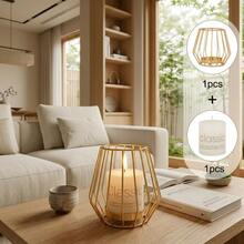 Candle Holders/Candlesticks, Geometric Artificial Iron Metal Vertical Four Season Universal Candle Holder, Aromatherapy Candle Cup, Suitable For Outdoor Courtyard Decoration, Office Desktop Decoration, Aromatherapy Candle Cup, Room Atmosphere, Wedding, Family Gathering, Party, Confession And Dining Table Decoration, Home Dining Table Center Candlelight Dinner Decoration, Romantic Atmosphere Decoration, All Year Round Universal - Simple and Stylish - View 17