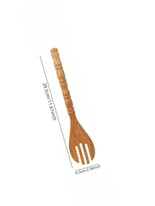 1件/5件套高品质天然木制烹饪用具，耐热不粘锅勺铲套装，包含汤勺、滤勺、意面勺、锅铲、烹饪勺、沙拉叉等，厨房工具，烘焙用品，适用于厨房、户外野餐、母亲节、圣诞节、婚礼、宰牲节等各种节日，是馈赠佳品。 - 棕色 - 查看 14