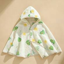 Kids Hooded Cloak Bathrobe, Soft Absorbent All-Season Poncho Style Baby Bathrobe - Multicolor - View 13