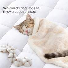 Extra Thick Mattress Topper | 3D+7D Snow Down Alternative Fill Overfilled Plush Pillow Top With 8-23 Inch For Deep Pocket, Machine Washable, 360° Full Coverage - 白色 - 查看 3
