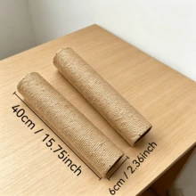 2 pièces Poteau de remplacement en jute pour griffoir à chat, résistant à l'usure, matériau naturel, convient pour arbre à chat, accessoires de jouets pour chats - Jaune citron - Voir 10