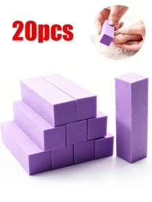 Bộ 1/3/5/10/20 miếng mài móng màu tím, độ nhám 100/180, giấy nhám đánh bóng 3 trong 1, thích hợp cho móng acrylic và gel, bộ dụng cụ làm móng tay và móng chân chuyên nghiệp. - Nhiều màu - Xem 1