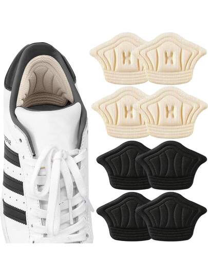 4/2/1 pares de topes para tacones, adecuados para zapatos sueltos, adherencia para tacones altos, unisex, mejoran el ajuste y la comodidad del calzado, evitan el deslizamiento del talón y las ampollas, aplicables para tacones altos de mujer, zapatos planos de mujer y zapatillas de hombre, adecuados para el verano
