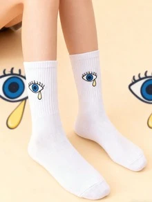 Vớ dài đến bắp chân thêu hình hoạt hình dễ thương, unisex. - Nhiều màu - Xem 10