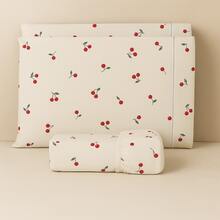 Printed Sheet Set For Single, Double, Queen, And King Sizes In 180 Thread Count Percale Cotton - Anh đào - Xem 2