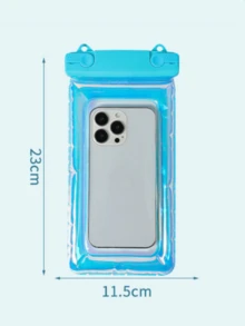 1pc Laser Airbag Anti Drop Waterproof Phone Bag Swimming Neck Seal Phone Bag Transparent Phone Diving Outdoor Drifting Swimming Touch Screen Phone Case, Beach Essentials, Beach Accessories, Pool Float - Multicolor - View 6