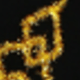 Black - Diamond-patterned Gold Flecks