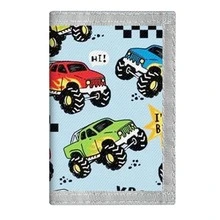 3-Fold Wallet, Cartoon Car And Dinosaur Printed, Durable Polyester Material With Zipper Pocket And Key Ring, Suitable For Daily Coin Purse - Multicolor - View 26
