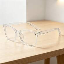 2 Pcs Computer Glasses; 7 Colors Available; Black Frame Eyewear; Unisex Design; Perfect For Office Wear; Outdoor Fashion Glasses;Reading Glasses - 無色 - 查看 2