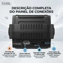 Sing-E 8W Bluetooth Speaker With RGB – Bluetooth 5.0, 1200mAh Battery, 4h Playback Time, Type-C Input, TF And USB Support, Carrying Handle – Portable For Home, Parties And Outdoors - ZQS1372 - View 8