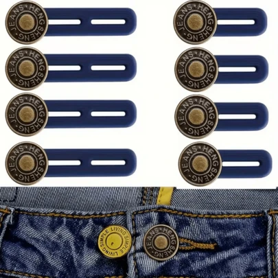 Đai nới rộng eo bằng kim loại, đai nới rộng eo quần jeans unisex, đai nới rộng eo tức thì phù hợp với quần jeans, quần tây và cổ áo sơ mi.