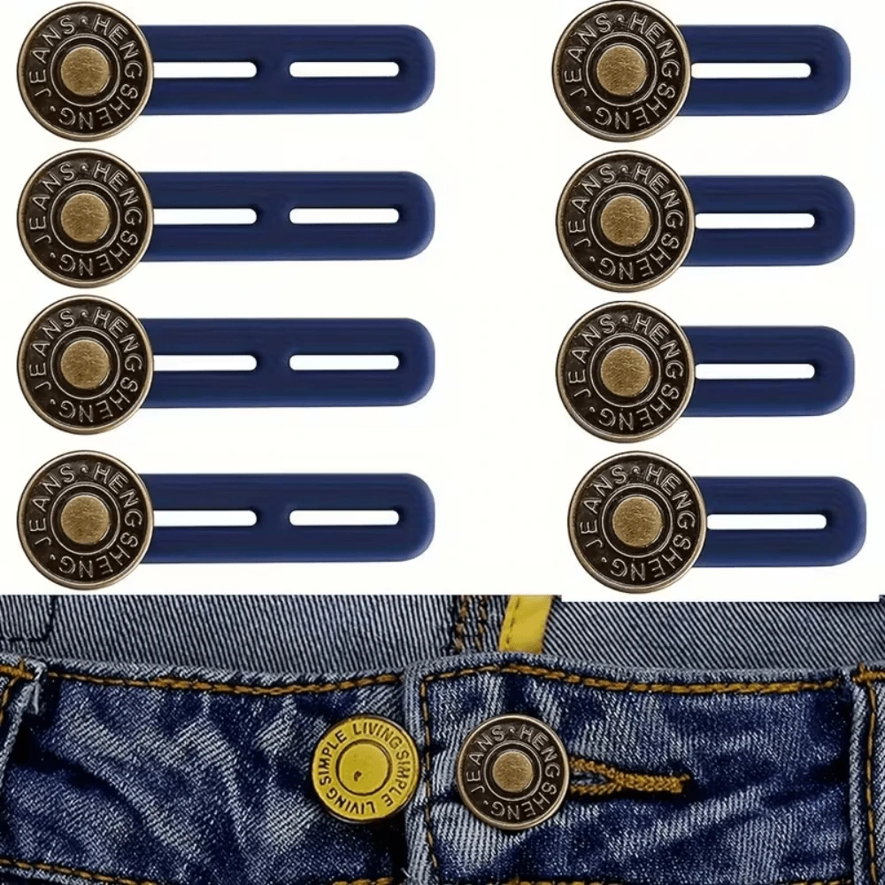 Đai nới rộng eo bằng kim loại, đai nới rộng eo quần jeans unisex, đai nới rộng eo tức thì phù hợp với quần jeans, quần tây và cổ áo sơ mi. - Nhiều màu - Xem 1