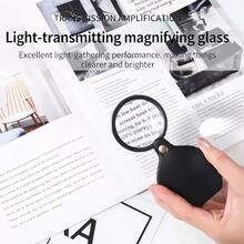 12X Magnifying Glass With Faux Leather Case - Portable Microscope - Foldable Design - Ergonomic Handle - Suitable For Reading, Inspection, Crafts, Jewelry Etc. - Compact Inspection Tool With Durable Rotating Protective Cover - Essential For Daily Reading - Vision Assistance Product - A - View 2