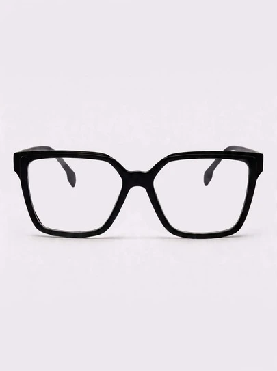 Visivana 1/3副女士时尚几何框透明镜片眼镜 - 适合日常佩戴，例如上学、办公和休闲场合 | 时尚配饰