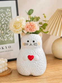 1 chậu trồng cây hình đuôi mèo hoạt hình dễ thương bằng nhựa, thích hợp sử dụng cho ban công - Chậu hoa tối giản độc đáo - chậu hoa - Xem 16