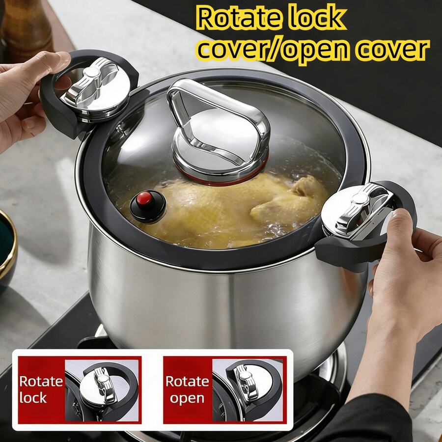 Stainless Steel Thermal Cooker, Fast Cooking Pot, Soup Pot With 5-Layer Heavy Bottom, Suitable For Gas Stove - View 1