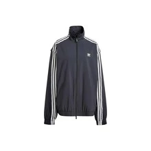 adidas originals Woven Firebird Adilenium Zip-Off Track Top 復古條紋品牌Logo印花立領拉鍊運動寬鬆百搭長袖夾克外套女款 黑色 - 黑色 - 查看 14