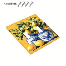1 pieza Panel de interruptor de lámpara de 1 o 2 enchufes con diseño de limón, placa decorativa de pared, panel eléctrico, tablero de interruptores, adecuado para la decoración de baños, dormitorios y salas de estar de estilo rústico - Multicolor - Ver 9
