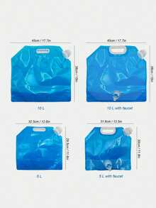 5L/10L Outdoor Camping Water Bag, Foldable Portable Water Bucket With Valve, Large Capacity Collapsible Water Container: Ideal For Outdoor Camping, Picnic And BBQ - Multicolor - View 7