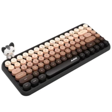 ATTACK SHARK 308i Wireless Bluetooth Keyboard, Retro Typewriter Design With Gradient Colorful Round Keycaps And Cute Magnetic Cat Doll, 84 Keys, Multi Device Keyboard For IPad/Laptop/PC/Win/Mac - View 9