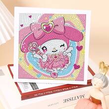 Panini Sanrio Character 5D Diamond Painting Kit With Frame, Kuromi, Cinnamoroll, Hello Kitty Full Drill Diamond Art Handmade Home Decor Gift - Sets - View 6