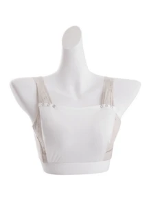 Bộ 3 món áo quây nữ màu đen trắng, chất liệu lụa băng mềm mại, chống hở hang, có thể điều chỉnh 3 vị trí, cổ giả, thích hợp mặc hàng ngày. - Nhiều màu - Xem 5