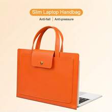 Túi đựng laptop bằng da, tương thích với laptop 13", 14", 15", 16". - trái cam - Xem 7