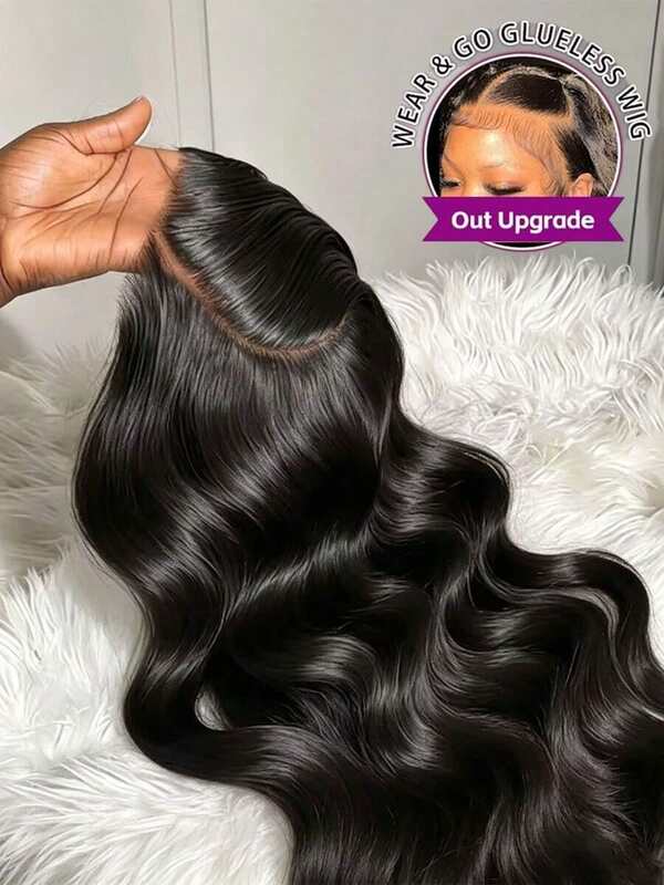 Peluca ondulada de 30 pulgadas, peluca frontal de encaje de alta definición de 13x4 y peluca con cierre de encaje de 5*5, mezcla de cabello humano, ondulada de 30 pulgadas, densidad de 180% 200% Peluca brasileña pretrimada, peluca frontal de encaje para mujeres, sin pegamento