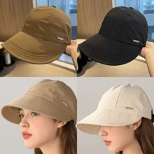 Women's Lightweight Foldable Baseball Cap Sun Hat, Adjustable Wide Brim, Versatile Casual Fashion Accessory For Spring/Summer - Multicolor - View 2