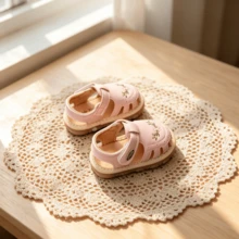 Infant Soft Bottom Comfortable Cartoon Squeaky Walking Shoes, Spring/Summer - Pink - View 6