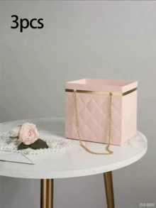 3pcs/1pc Flower Bouquet Box With Handle, Floral Shop Packaging Bucket For Bouquet Storage And Packaging, Elegant For Wedding, Party, Holiday, Flower Shop Display Gift Basket - View 14