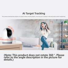 PANDA Camera an ninh HD Z3 có âm thanh và tầm nhìn ban đêm, hỗ trợ WiFi 2.4G, thích hợp cho an ninh gia đình, có thể kết nối với điện thoại thông minh, hỗ trợ giám sát video hai chiều, ghi hình, theo dõi trẻ em, điều khiển bằng ứng dụng, phát hiện/theo dõi chuyển động, giám sát, camera thú cưng. - trắng - Xem 11