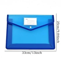 2pcs Thick PP Plastic File Folders, Colorful A4 Size With Buckle Document Bags, Storage Envelopes, Suitable For Office And School File Storage And Organization, Multiple Colors Available - Multicolor - View 2