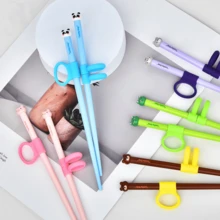 Đũa ăn dặm cho trẻ em, đũa ăn bằng nhựa, quà tặng đũa ăn gia dụng, sản xuất tại nhà máy. - Nhiều màu - Xem 3