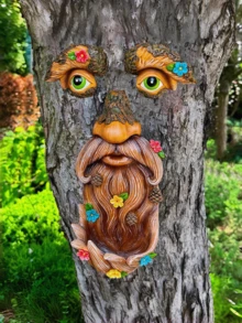 1pc Tree Face Decor, Outdoor Tree Face Art, Tree Trunk Face Decoration, Outdoor Tree Decor - Multicolor - View 8
