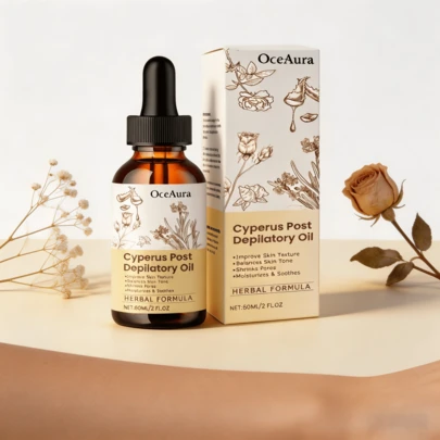  3-Pack 60ML/2 FL.OZ OceAura Herbal Post Depilatory Oil, Natural Plant Based Soothing Moisturizing Hydrating Body Care, Gentle Softening Oil For Sensitive Dry Skin, After Shave After Waxing Hair Removal Daily Self Care, All Season Spring Summer Fall Winter Essential, Perfect For Spring Break Summer Holiday Labor Day Thanksgiving Daily Leisure Beauty Routine
