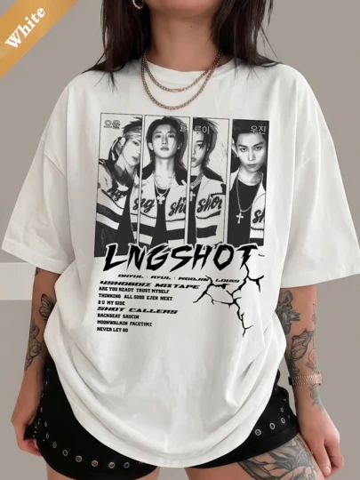 4ShoBoiz Hand Drawn Streetwear T-Shirt, Unisex 100% Cotton, Minimalist Sketch Graphic Tee, Hip Hop Group Fan Shirt
