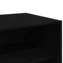 vidaXL Kleiderschrank mit Regal Schwarz Eichen-Optik 100 x 50 x 200 cm - Schwarz - Übersicht 8