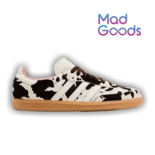Adidas Womens Samba OG 'Cow Print' (Women's Sizes) Dark Brown//Gum 3 JR1256 Spring New - 棕色 - 查看 1