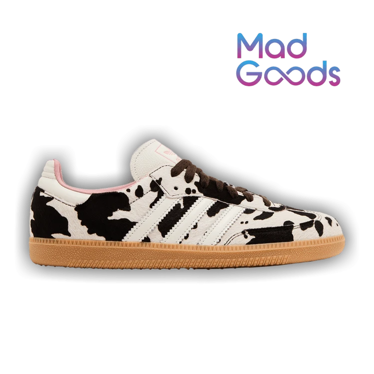 Adidas Womens Samba OG 'Cow Print' (Women's Sizes) Dark Brown//Gum 3 JR1256 Spring New - 棕色 - 查看 1