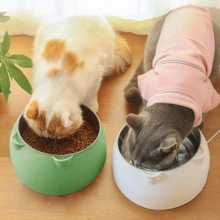Bát ăn cho mèo bằng thép không gỉ nghiêng 15°, thích hợp cho mèo nhỏ, bát ăn cho thú cưng bằng thép không gỉ có đế nghiêng chống trượt có thể tháo rời, bát hình tai mèo bằng thép không gỉ, bảo vệ cổ mèo. - 100ml - Xem 4