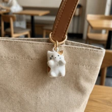 1件時尚極簡波希米亞風動物琺瑯吊墜，油畫水滴圖案，卡通貓動物系列，防水耐褪色，適合女性或情侶，高端設計，可用於手鍊、項鍊、手機掛繩、鑰匙圈吊墜，夏季珠寶設計 - 彩色 - 查看 3