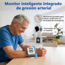 Blekrasi Pulsovital Tensiómetro de Muñeca Digital Recargable, Monitor de Presión Arterial Automático con Pantalla Grande, Kit Completo con Cable y Estuche, para Hogar y Viajes - Blanco - Ver 9