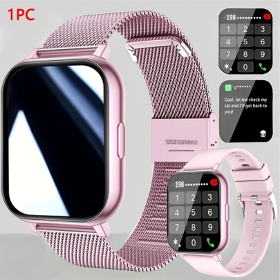 Deze populaire unisex smartwatch beschikt over de volgende functies: oproepen beantwoorden, berichtmeldingen, muziekbediening, camerabediening op afstand, stappenteller, calorieënteller, meerdere sportmodi, wekker, meldingen voor inkomende oproepen en berichten, compatibel met Android- en iOS-systemen.