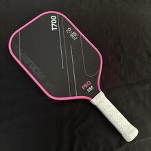 T700碳纤维匹克球拍，纹理表面，聚合物蜂窝芯，大甜区 - 粉色 - 查看 8