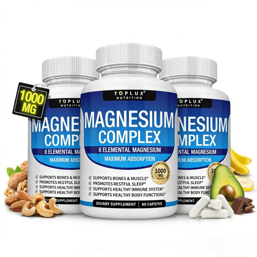 Magnesium Complex 8 EssentialMagnesium Supplement Fitness Edible - 3瓶 - 查看 1